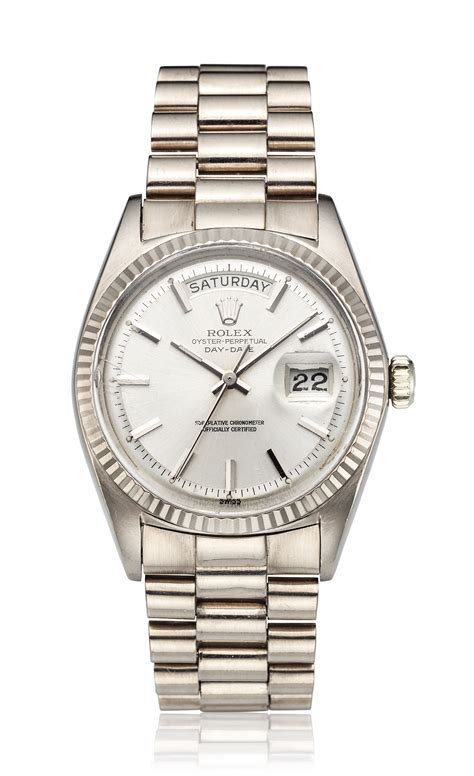 rolex white gold day date ii|Rolex 8385 18k white gold.